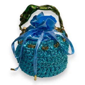 Bucket with Handle Ornated with Enamelled Frog  Made in Italy