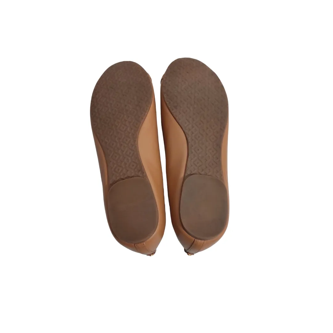 Tory Burch Tan Leather 'Mini Miller' Ballet Flats | Gently used |