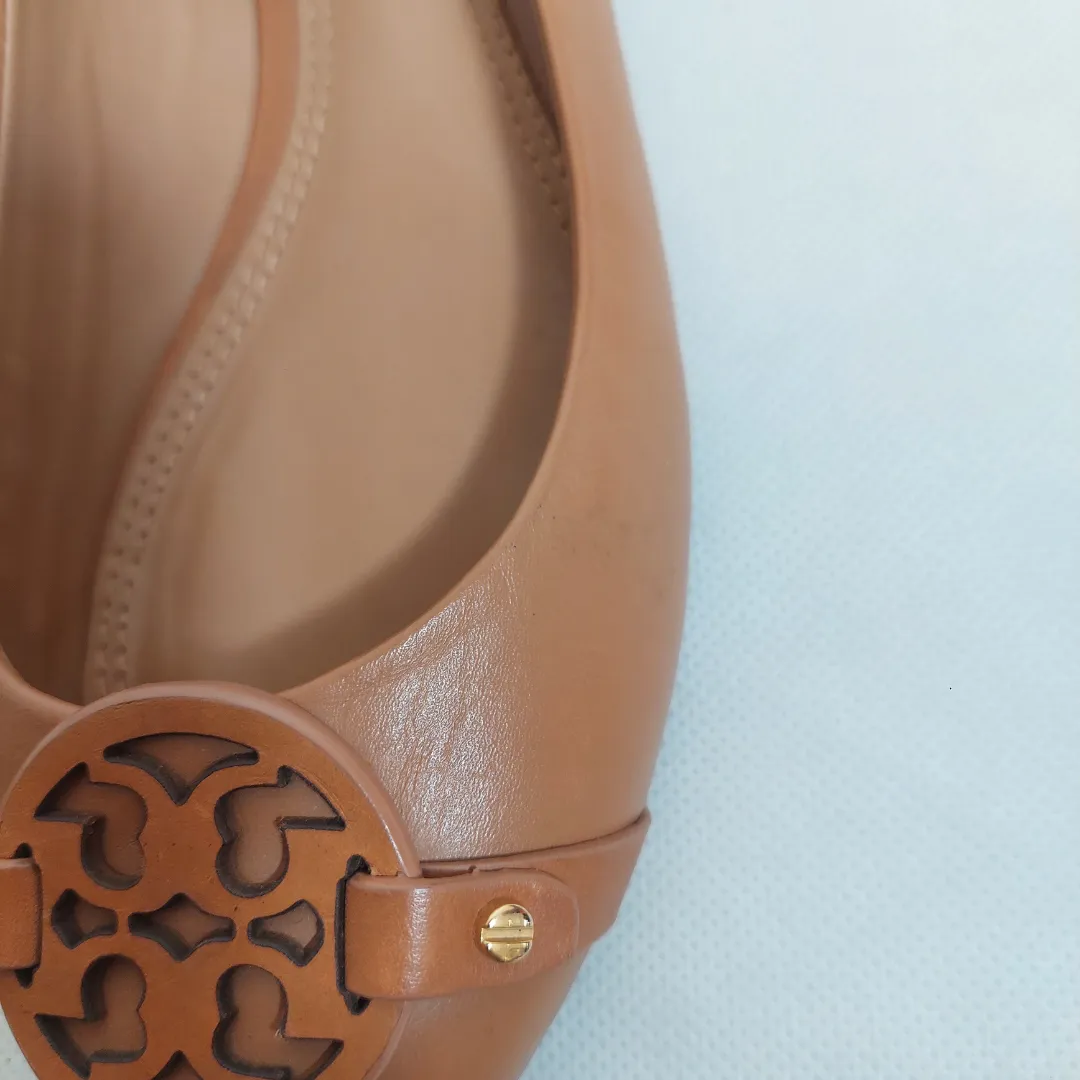 Tory Burch Tan Leather 'Mini Miller' Ballet Flats | Gently used |